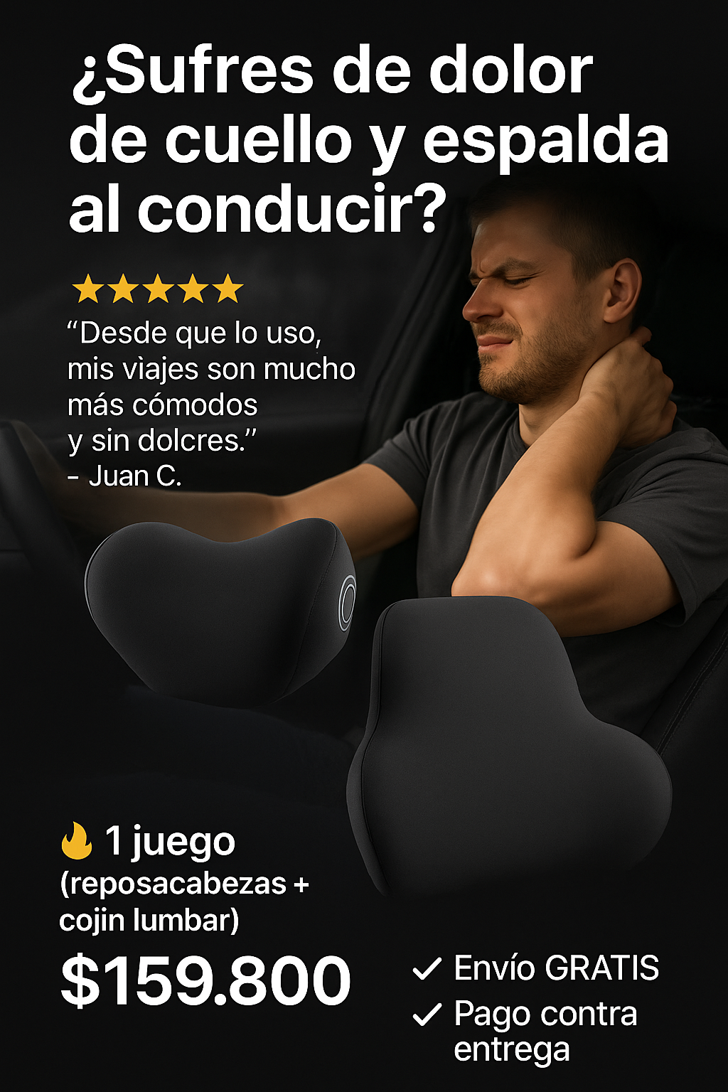 Cojin lumbar + reposacabezas